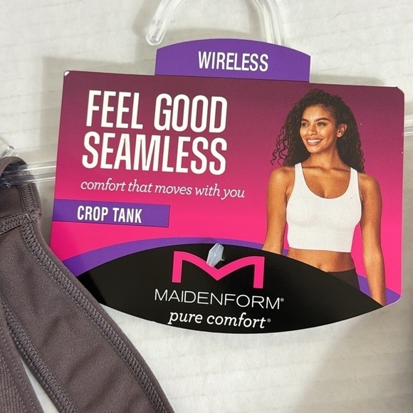 MAIDENFORM Seamless Lounge Bra Large Sparrow (Purple Brown) NWT - Picture 5 of 11
